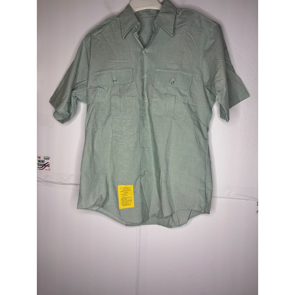 Vintage J.H. Rutter-Rex Vietnam Shirt‎ Short Sleeve Sage Green AG-415 Womens 16